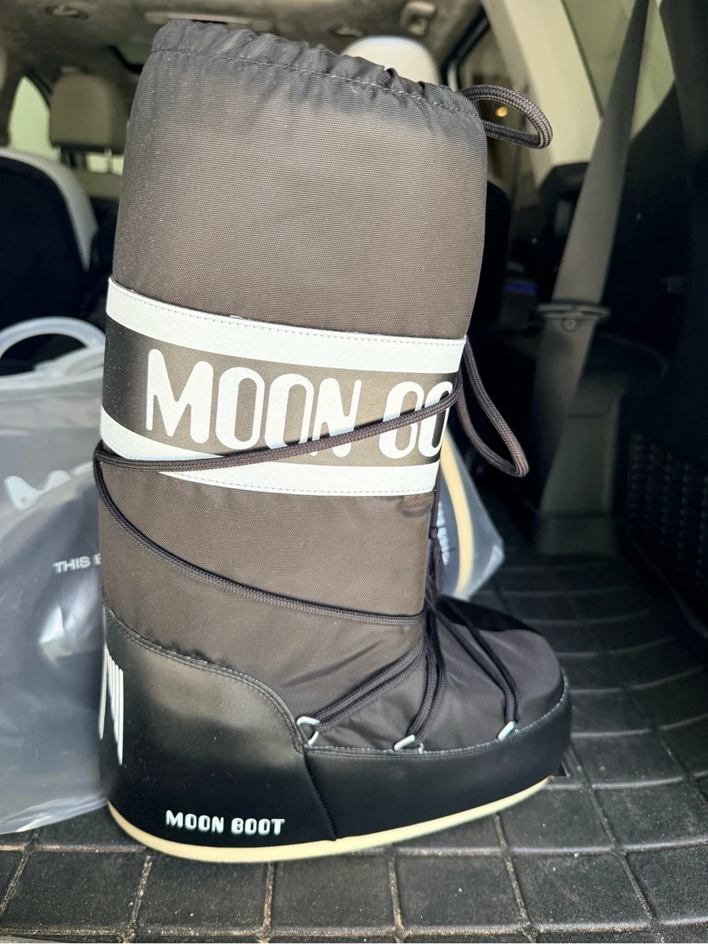 Moon Boot Men’s Black and White Winter Boot
